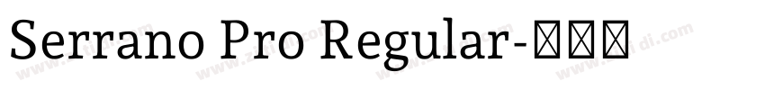 Serrano Pro Regular字体转换